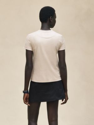 T-shirt droit poche brodée, Vue: Vue portée, worn, vue 3 sur 4