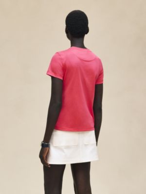 자수 장식 포켓 티셔츠, 보기: 이미지: 제품 착용 이미지, worn, 3개 중 4번째 보기