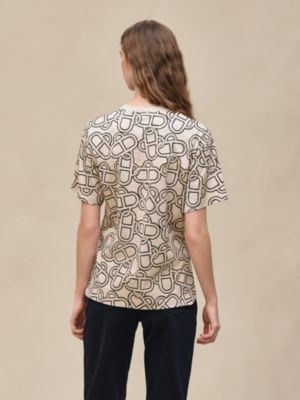 Camiseta maxi estampado "Maillon Équestre", Vista: Ver artículo puesto, worn, vista 3 de 4
