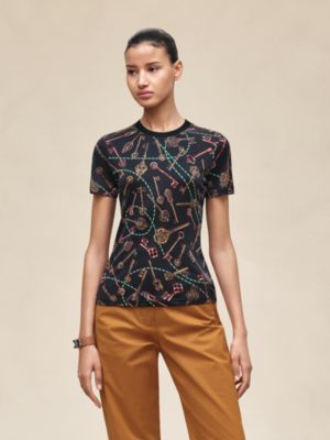 "Les Cles" t-shirt, View: Worn, worn, view 2 of 4