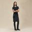 Printed straight t-shirt, noir