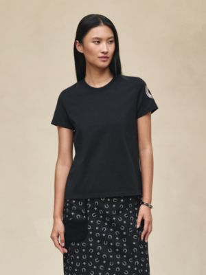 Printed straight t-shirt, View: Worn, worn, view 2 of 4