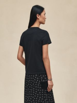 Printed straight t-shirt, View: Worn, worn, view 3 of 4