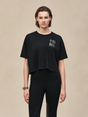 Printed cropped t-shirt, View: Worn, worn, view 2 of 4