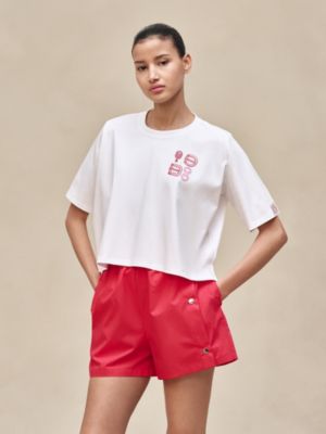 Printed cropped t-shirt, View: Worn, worn, view 2 of 5