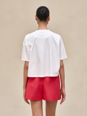 Printed cropped t-shirt, View: Worn, worn, view 3 of 5