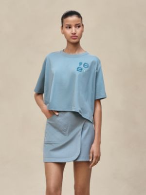 Printed cropped t-shirt, View: Worn, worn, view 2 of 5