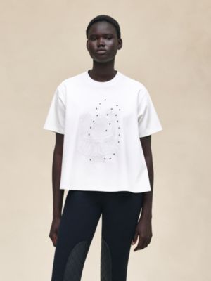 Embroidered flared t-shirt, View: Worn, worn, view 2 of 5