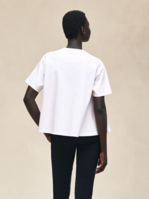 Embroidered flared t-shirt, View: Worn, worn, view 3 of 5