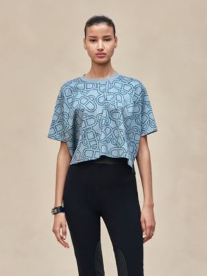 "Maillon Equestre" cropped t-shirt, View: Worn, worn, view 2 of 4