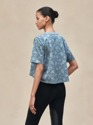 "Maillon Equestre" cropped t-shirt, View: Worn, worn, view 3 of 4