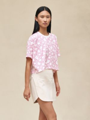 "Maillon Equestre" cropped t-shirt, View: Worn, worn, view 2 of 5