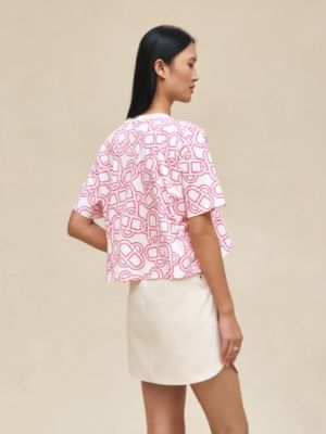 "Maillon Equestre" cropped t-shirt, View: Worn, worn, view 3 of 5