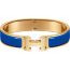 Bracelet Clic H, bleu drapeau