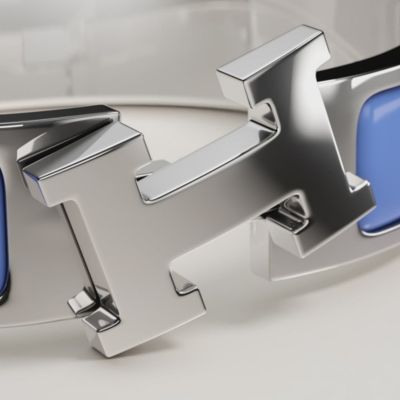 HERMES エルメス　バングル　Hマーク　ホワイト　シルバー　0331 HERMES エルメス バングル Hマーク ホワイト シルバー 0331