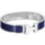 Clic H bracelet, blanc/bleu indigo