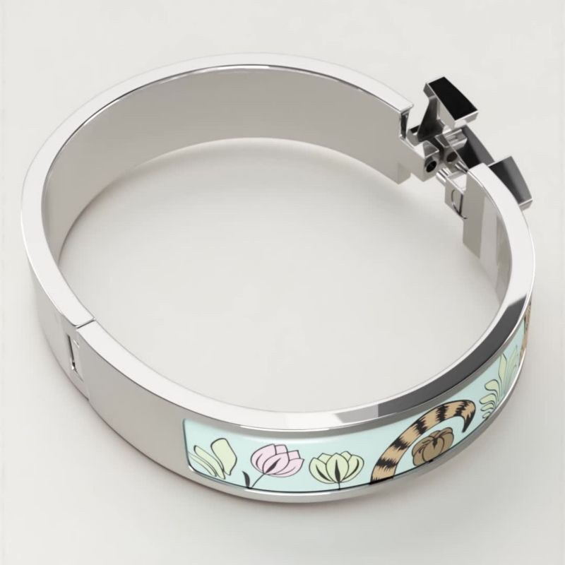 新品未使用HERMES LE BRACELET H ホワイト バングル Olympe bracelet | Hermès Singapore