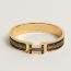 Clic H Quadrige au Fil bracelet, orfèvre jaune or/noir