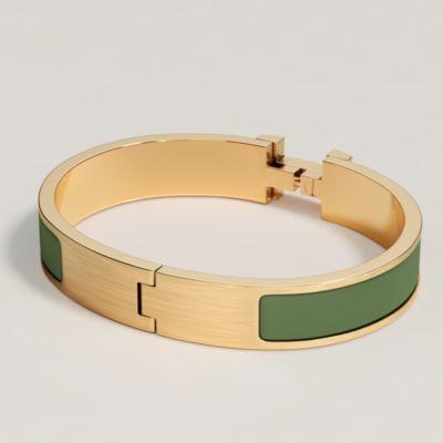 アクセサリー HERMES agata bangle MENS gold HERMES Agata Bangle Bracelet Yellow Leather Gp Gold Hardware