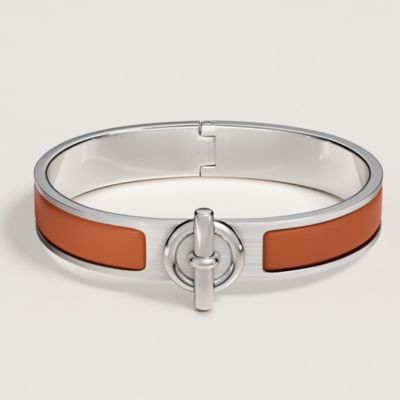エナメルブレスレット 《クリック/グレナン》 - マロン | Hermès
