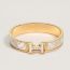 Clic H Quadrige au Fil bracelet, orfèvre jaune or/blanc