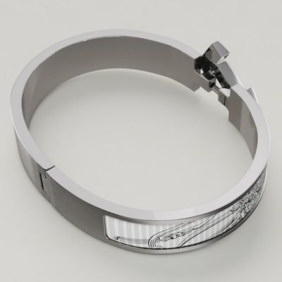 Clic HH Brides de Gala Eye Liner bracelet - White | Hermès USA