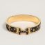 Clic H Gloria Soli bracelet, orfèvre jaune or/noir