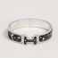 Clic H Émile et une Nuit bracelet, orfèvre gris platine/noir