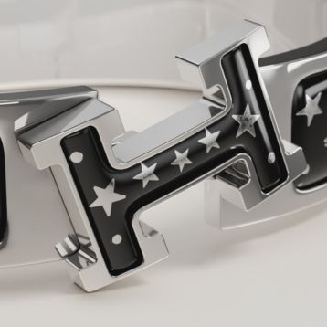 エナメルブレスレット 《クリックH/グロリア・ソリ》 - ブラック