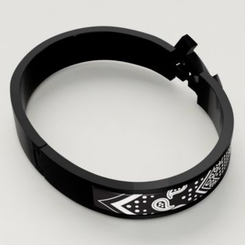 HERMES*Armreif Clic H Black オールブラックチタンブレスレット HERMES*Armreif Clic H Black オールブラックチタンブレスレット