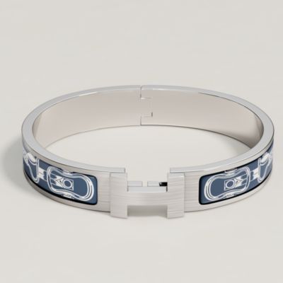 Clic HH 24 Brides et Chaines bracelet - White | Hermès USA