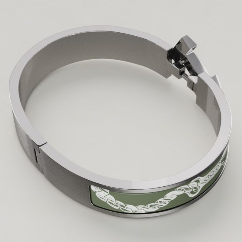 エナメルブレスレット 《クリックHH/エルメス・メタリック》 - レッド