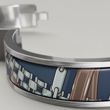 Clic HH 24 Brides et Chaines bracelet - White | Hermès USA