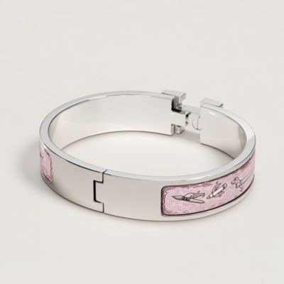 ruban HERMES monté en bracelet avec fermoir argent/7232M2