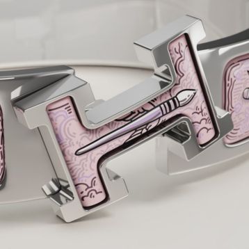 エナメルブレスレット 《クリックH/画材道具》 - パープル | Hermès
