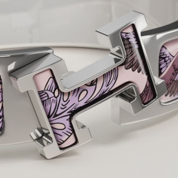 Clic H Sous un Battement d'Ailes bracelet - Purple | Hermès USA