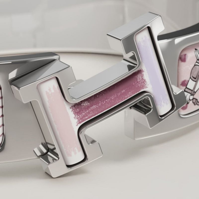 エナメルブレスレット 《クリックH/コロリアージュ・馬着》 - パープル