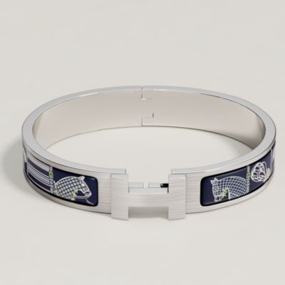 Clic HH Festival des Amazones Bandana bracelet - Blue | Hermès