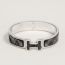 Clic H Brides de Gala Applique Pique bracelet, orfèvre gris platine/noir