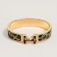 Clic H Panoplie Equestre bracelet, orfèvre jaune or/noir