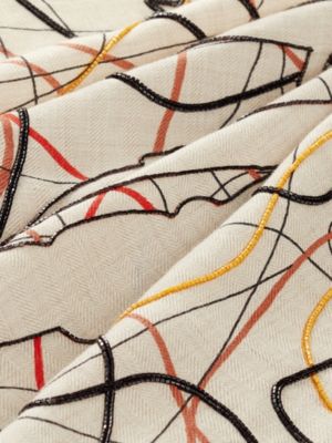 Brides de Gala au Fil de Soie Exceptional embroidered shawl 140, View: Detail, detail, view 3 of 3