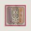 Grand Tralala scarf 45, rose/gris chiné/vert