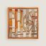 La Berline Bayadere scarf 45, orange/naturel/corail, no stock