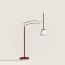 Pantographe reading floor lamp with lampshade, rouge H