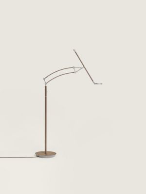 Pantographe reading floor lamp with LED ring, View: front, front, view 2 of 4