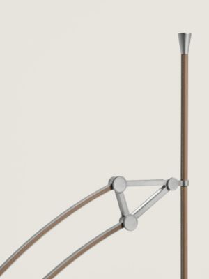 Pantographe reading floor lamp with LED ring, View: front, front, view 3 of 4