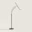 Pantographe reading floor lamp with LED ring, graphite