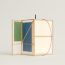 Coulisse hand-painted table lamp, vert