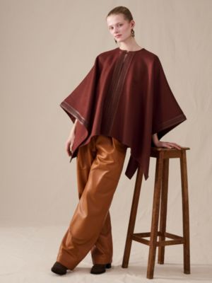 Tresse Cuir double face poncho, View: Worn, worn, view 2 of 4