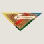 Clic-Clac pleated triangle, vert/beige doré/vert